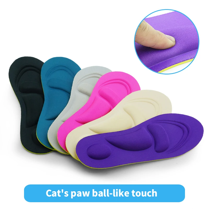 

Women Men Insoles Lightweight Breathable 4D Shoe Pad Running Insert Suction Perspiration Sports Insole Soft Shoe Pads Casual