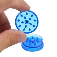 48 pcs portable tobacco grinder 2 layer plastic herbal grinder tobacco spice grinder herbal medicine weed grinder accessories