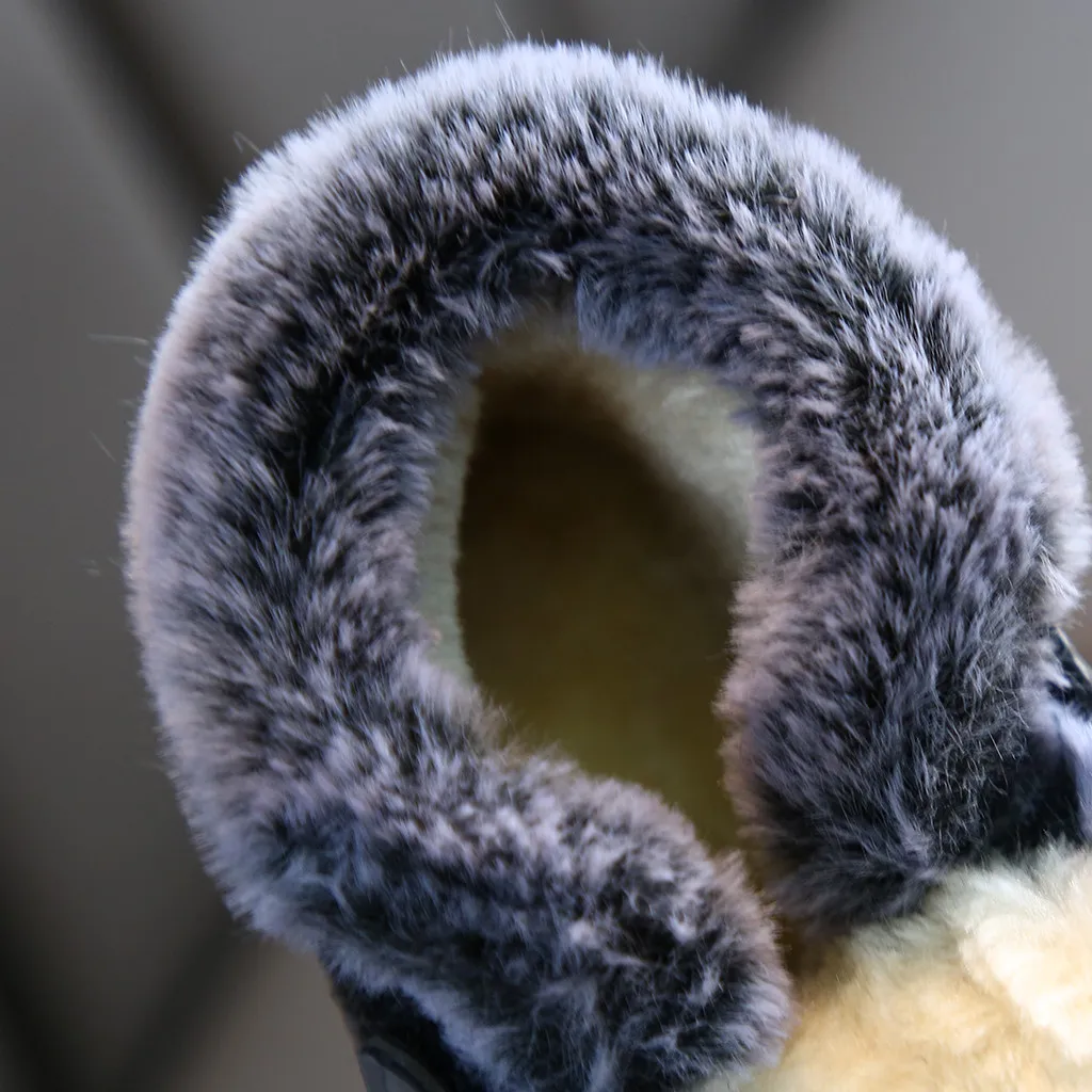

Children Winter Snow Boots Kid Baby Warm-Keeping Non Slip Ankle Boots Girls Boys Quality Leather Shoes Baby Thick Snow Booties