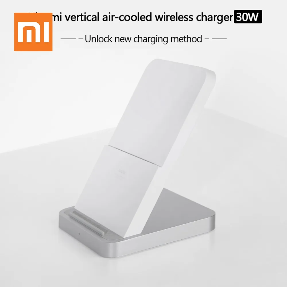 

Оригинальное вертикальное Беспроводное зарядное устройство Xiaomi с воздушным охлаждением 30 Вт макс. со вспышкой для Xiaomi Mi 9 Pro 5G Mi Mix 3 для iPhone 11