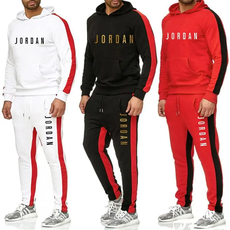 

Men's 2021 New Brand Autumn/Winter Print Hoodie Set Fashion Sportswear 2-Piece Sweater + Casual Pants Size S-3XL (Men and Women)