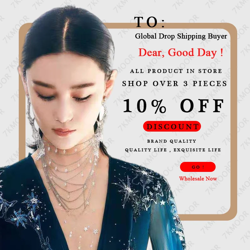 7KMOOR модные открытые женские браслеты цвета розового золота/серебра классические