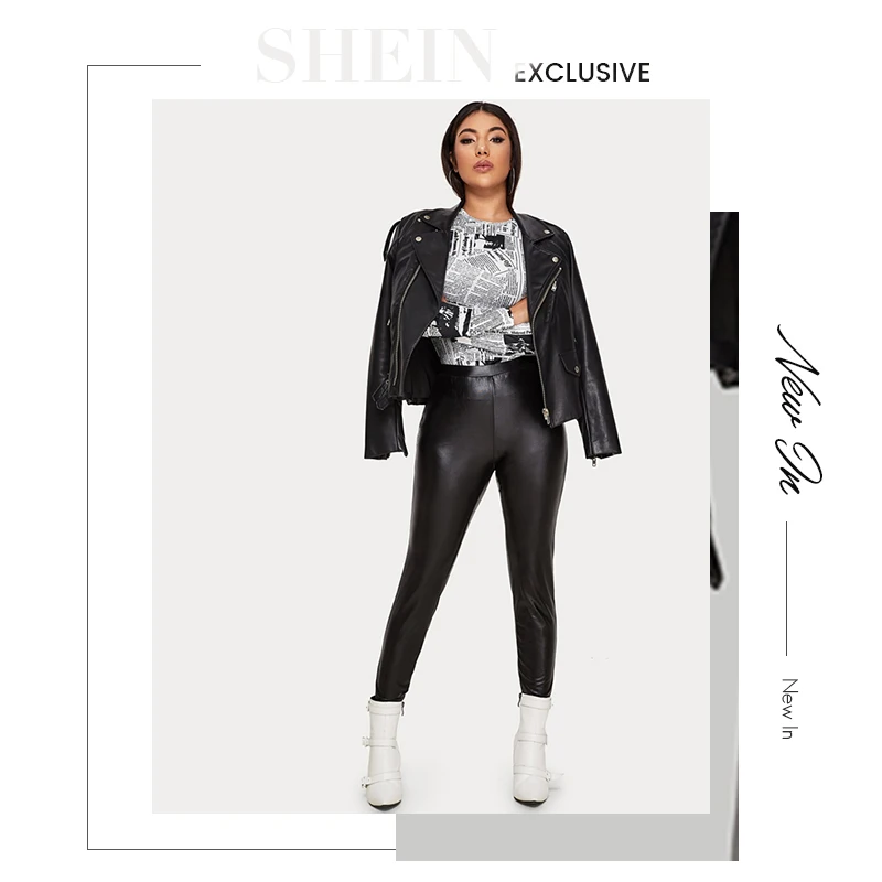 SHEIN Женская Повседневная футболка с буквенным принтом и круглым вырезом на весну и осень, облегающие уличные футболки с длинным рукавом