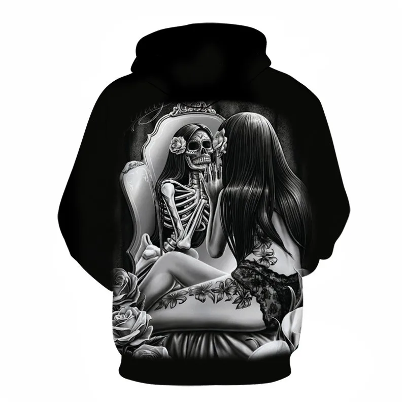 Skull Printed 3D Sweatshirt Men Women Black Design Hoodies Homme Autumn Long Sleeve Tracksuit For Male Hoody Drop Ship