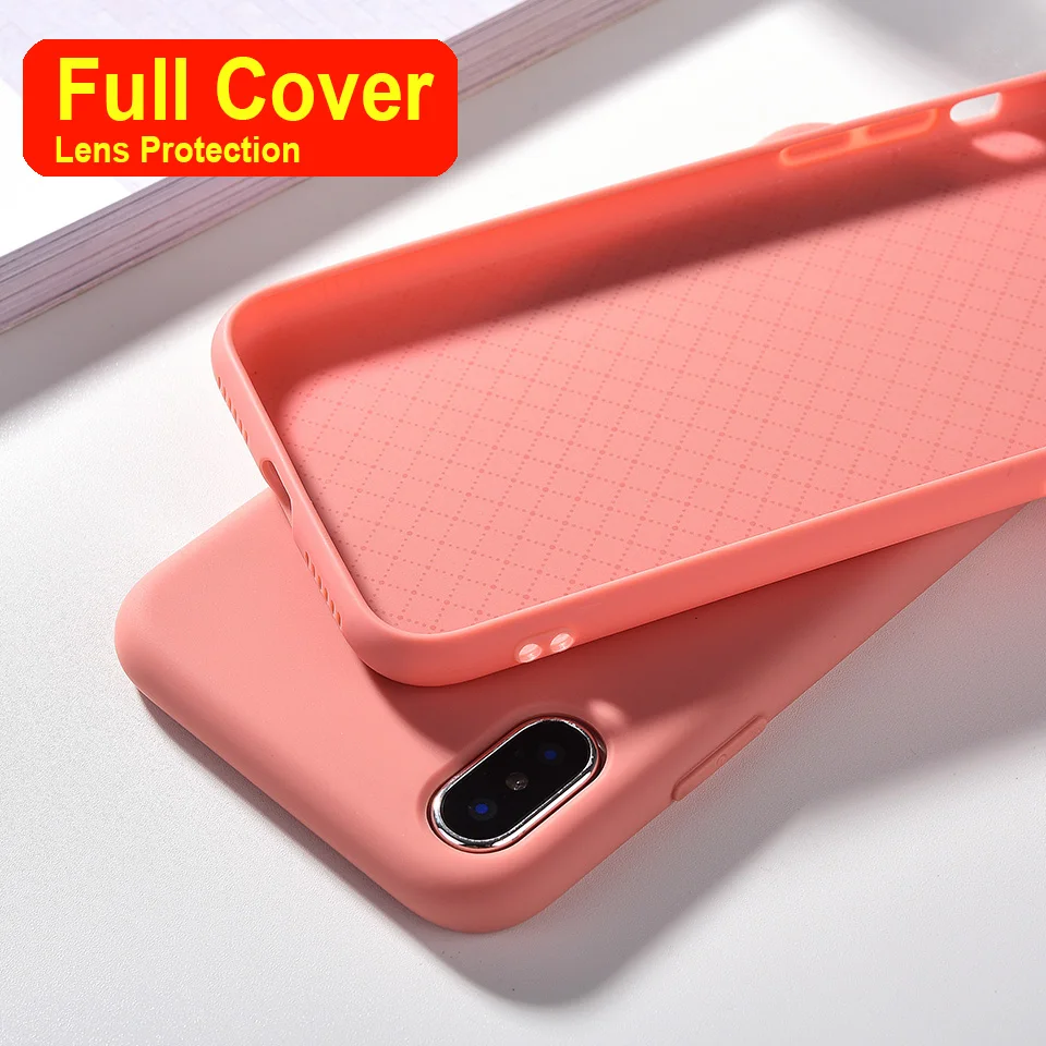 Модный Оригинальный чехол из жидкого силикона ярких цветов Ультратонкий для Apple