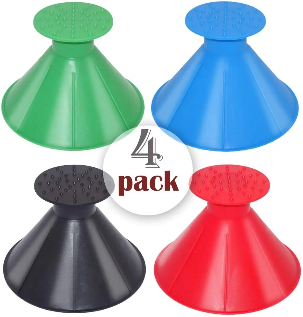 4 шт. скребок для льда лобового стекла автомобиля 2 и 1 волшебная круглая Воронка