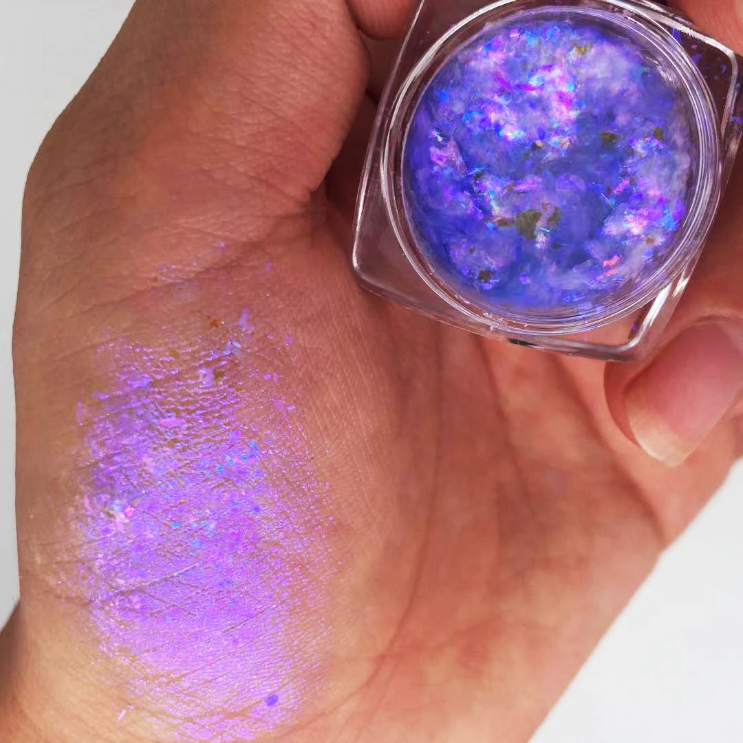 Galaxy хром блестящая пудра Хамелеон цветные Сменные хлопья для косметики макияжа