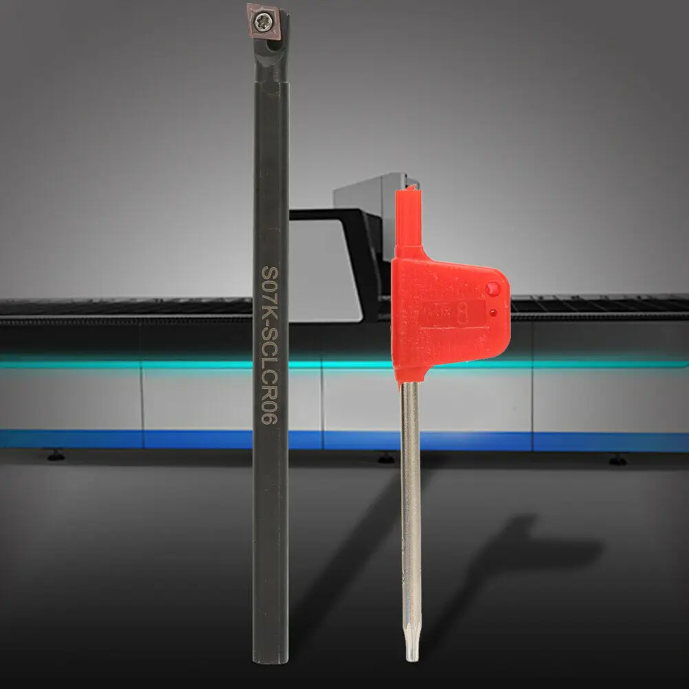 

S07K-SCLCR06 95 Lathe Turning Tool Holder +1pc CCMT0602 Insert + 1pc Wrench Kit