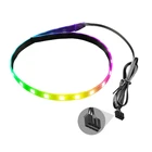 Coolmoon PC RGB светодиодная лента для материнской платы с 4-контактным RGB5В угловой разъем, компьютерный чехол сделай сам, светильник фута, 24 шара