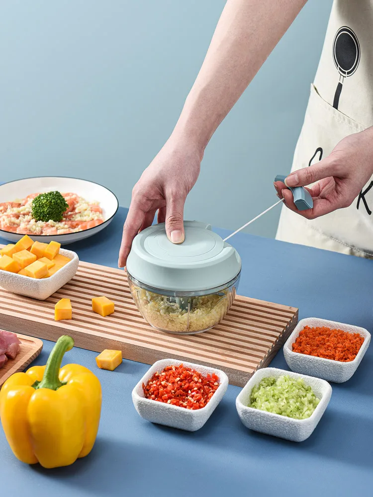 

Household Manual Multi-functional Meat Mincer Kitchen Mini Pull Garlic Magic Device Vegetable Mincing Food Processor