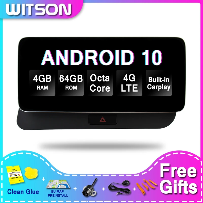 WITSON AUDI большой экран Android 10 0 для Q5 2009 2019 низкий правый водитель 4G RAM 64GB ROM
