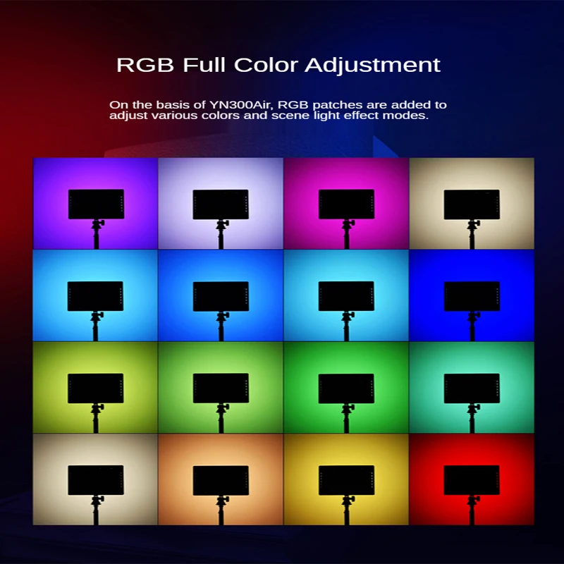Продажа Светодиодсветодиодный лампа Yongnuo YN300AIR II RGB для видеосъемки с зарядным устройством светильник адаптером переменного тока Скидка Светодиодсветодиодный лампа Yongnuo YN300AIR II RGB для видеосъемки с зарядным устройством светильник адаптером переменного тока