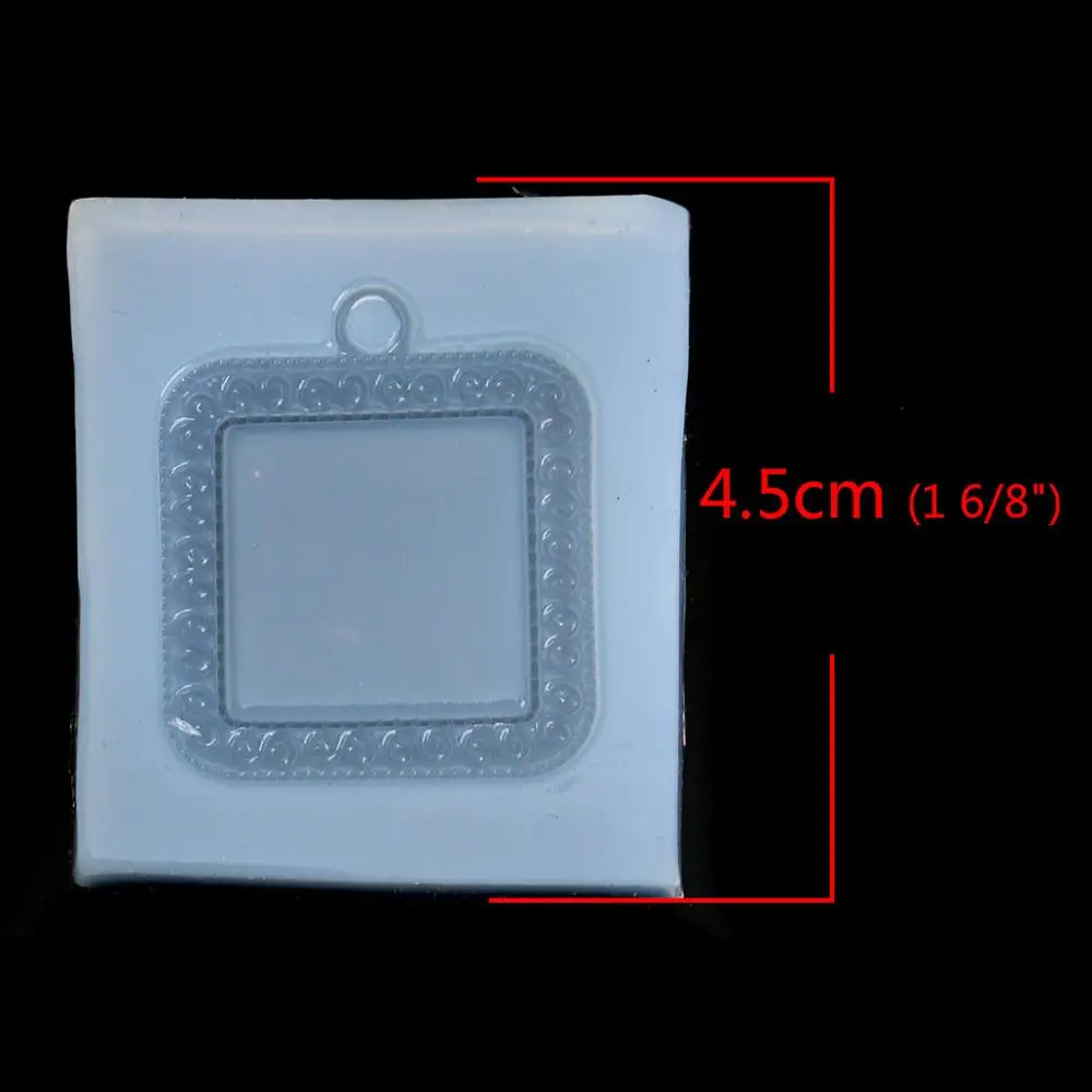 

Silicone Resin Mold For Jewelry Making Geometric Mirror DIY Vintage Jewelry Picture Frame Silicone Mold 4.5cm x 4cm, 5 PCs