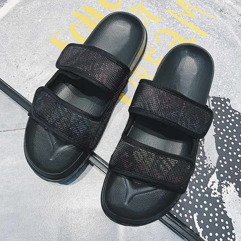 

Summer Beach Shoes For Man Comfortable Men Casual Slippers Brand Fashion Beach Men Slippers Cotton Fabric Mens Slides Shoe