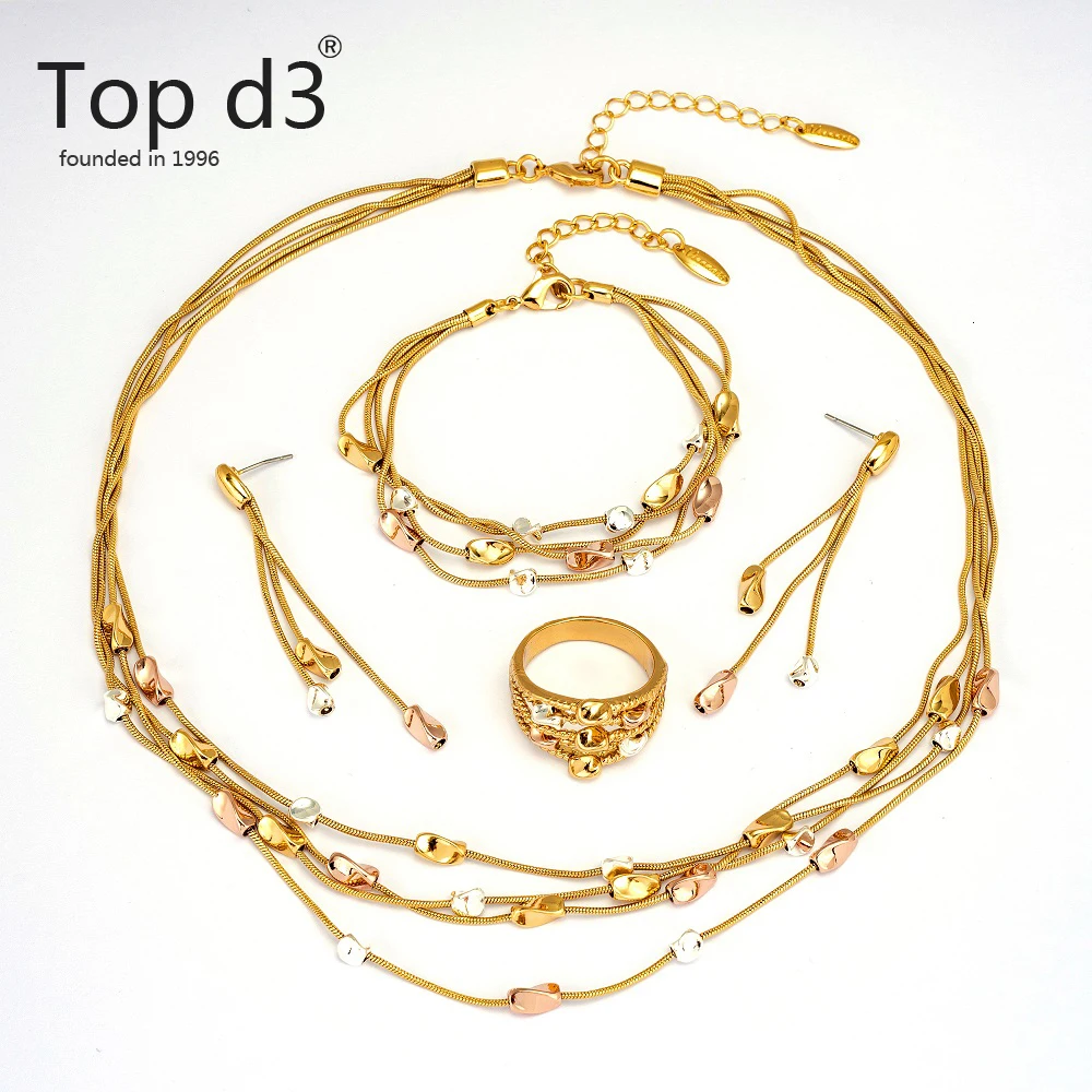 Топ d3 Венская группа Женские Ювелирные наборы Дубай роскошный нигерийский