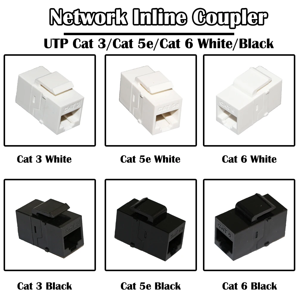Сетевой адаптер UTP Cat 3/Cat 5e/Cat 6 Белый/цветной встраиваемый соединитель RJ 45 порт