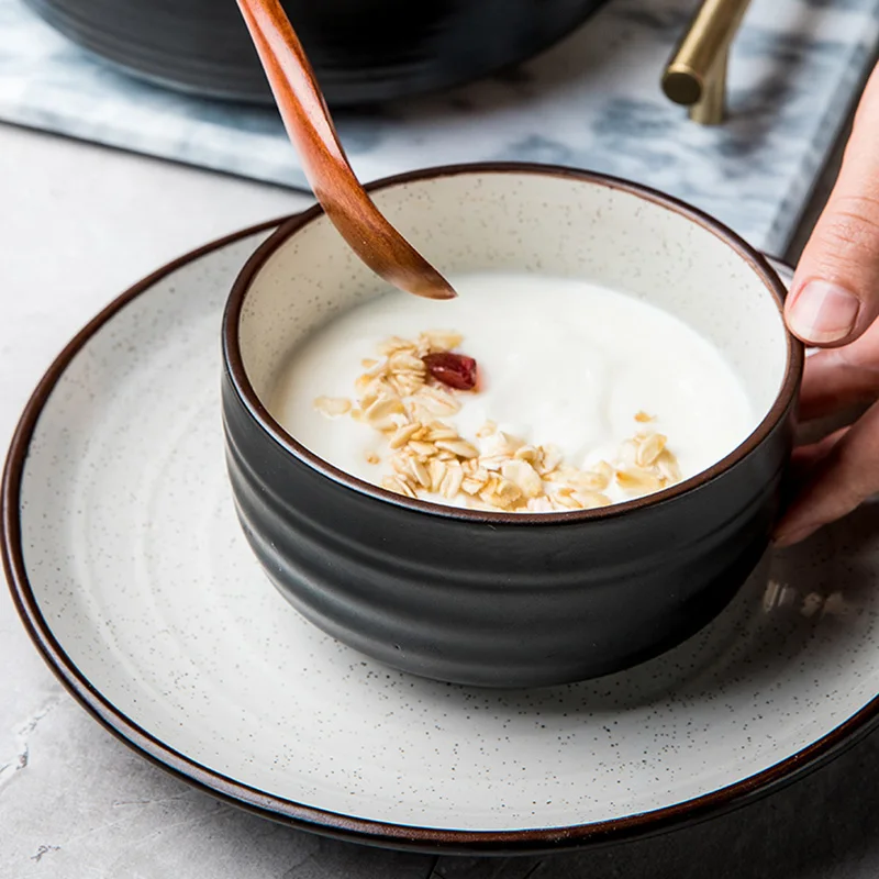 

You porcelain thick ceramic bowl home creative personality rice bowl Japanese eating bowl simple small bowl for Chinese New Year