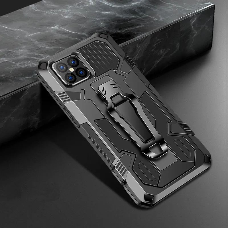 

Fashion Shockproof Armor Rugged Phone Case For Samsung Galaxy A03S A21 A11 A01 A41 A21S M32 A02 M51 A02S Core Kickstand Cover