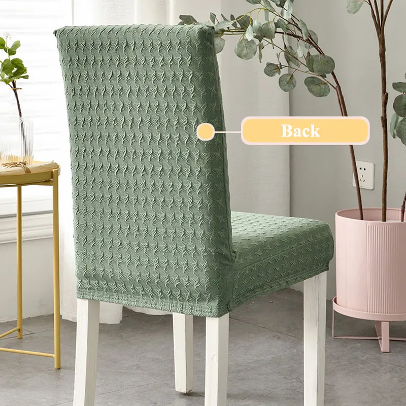 

Super Thick Cotton Spandex Dining Chair Cover Stretch Universal High Back Chair Covers Machine Washable Chair Cover With Back