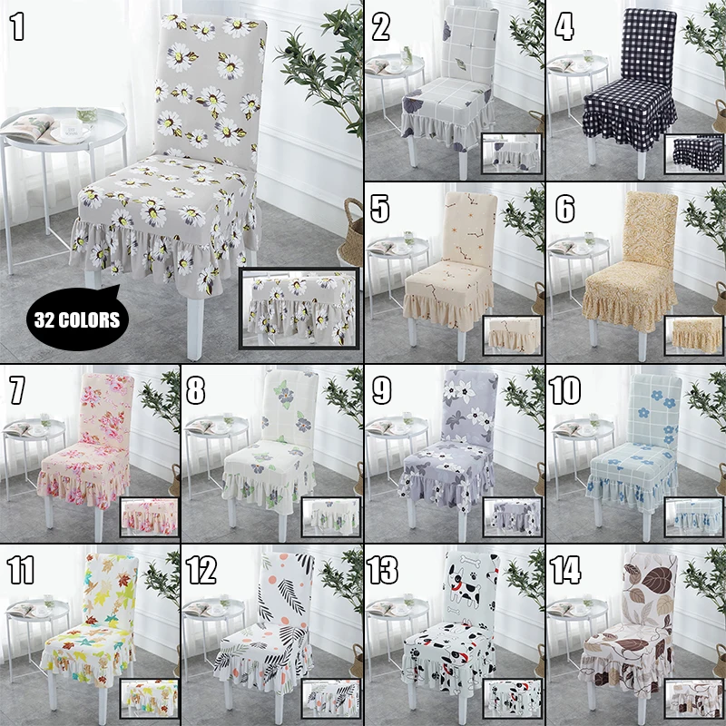 

Stretch Chair Cover Elastic Seat Chair Covers Office Chair Slipcovers Chair Skirts Banquet Hotel Home Decoration