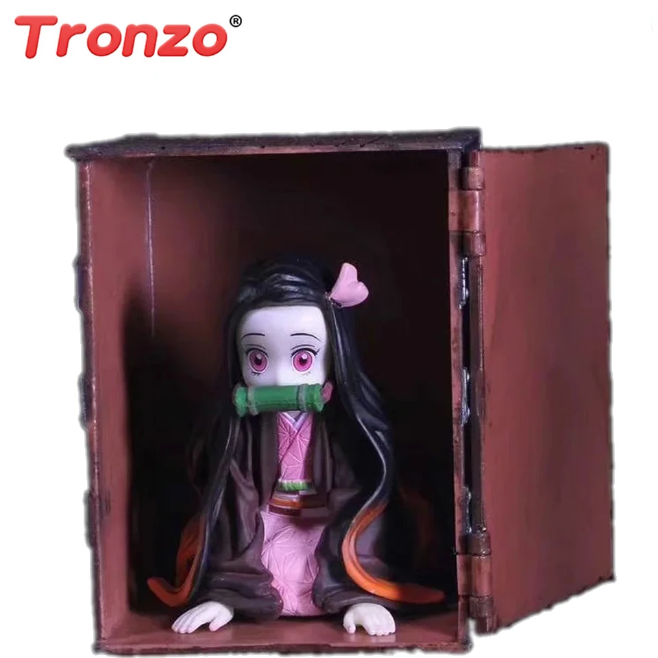 Tronzo Cute Anime Demon Slayer Kimetsu no Yaiba GK экшн фигурка мини Kamado Nezuko в коробке ПВХ фигурки куклы