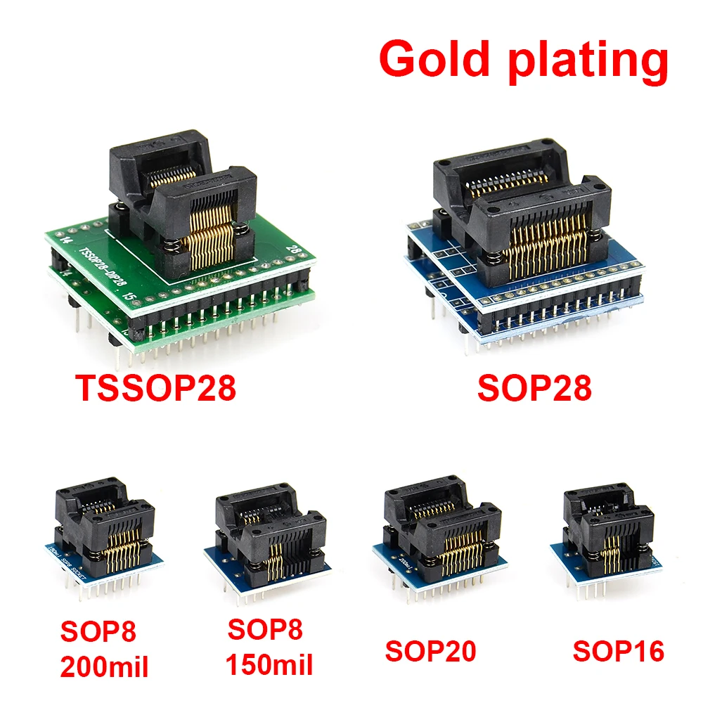 Адаптер sssop28 Для DIP8 6 шт. совместимый адаптер SOP20 SOP16 SOP8 150mil 200mil К шт.|Калькуляторы| |