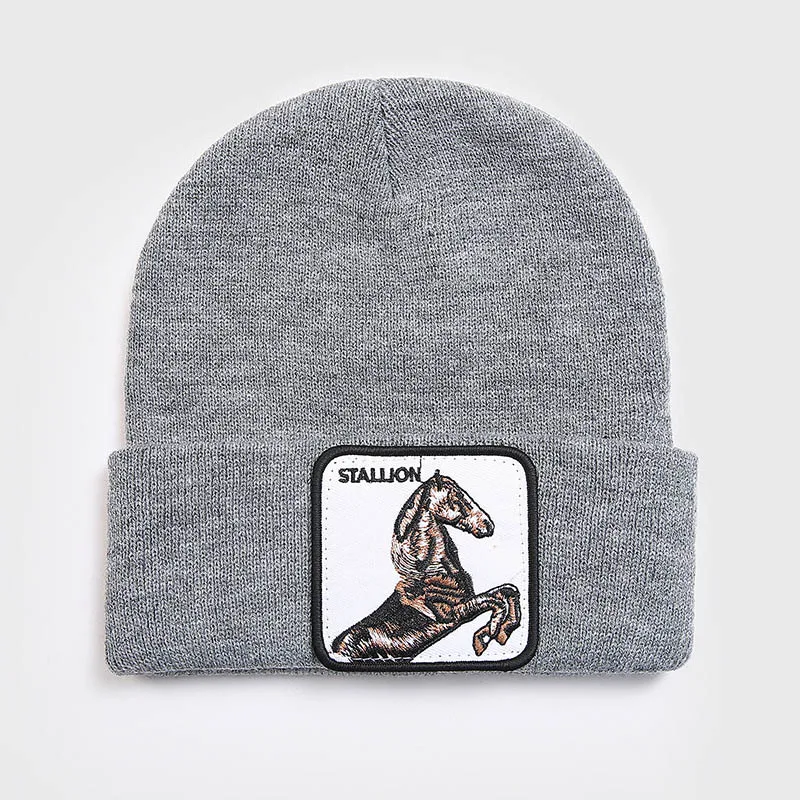 Хепберн бренд унисекс для женщин и мужчин шапочка с животными шерсть вязаная