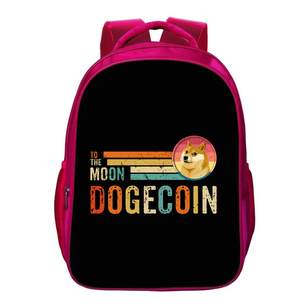 

16 Inches Dogecoin Backpack Boys Girl Cute Animal School Bag Teens Storage Bag Travel Bags Children Rucksack Mochila