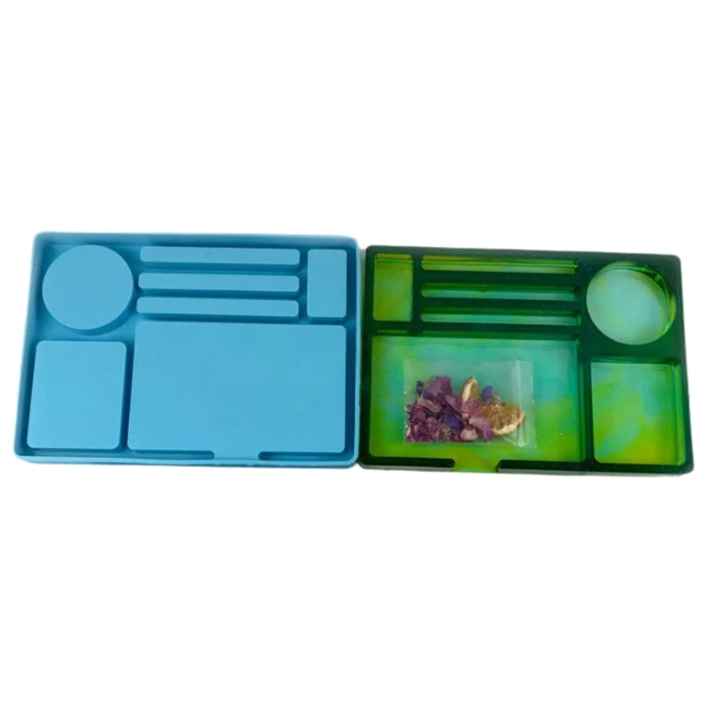 

DIY Jewelry Storage Container Plate Epoxy Resin Mold Makeup Tray Silicone Mould