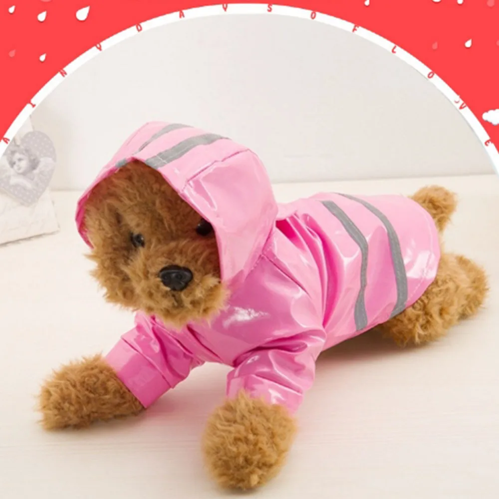 

Summer Outdoor Puppy Pet Rain Coat S-XL Hoody Waterproof Jackets PU Raincoat for Dogs Cats Apparel Clothes Wholesale