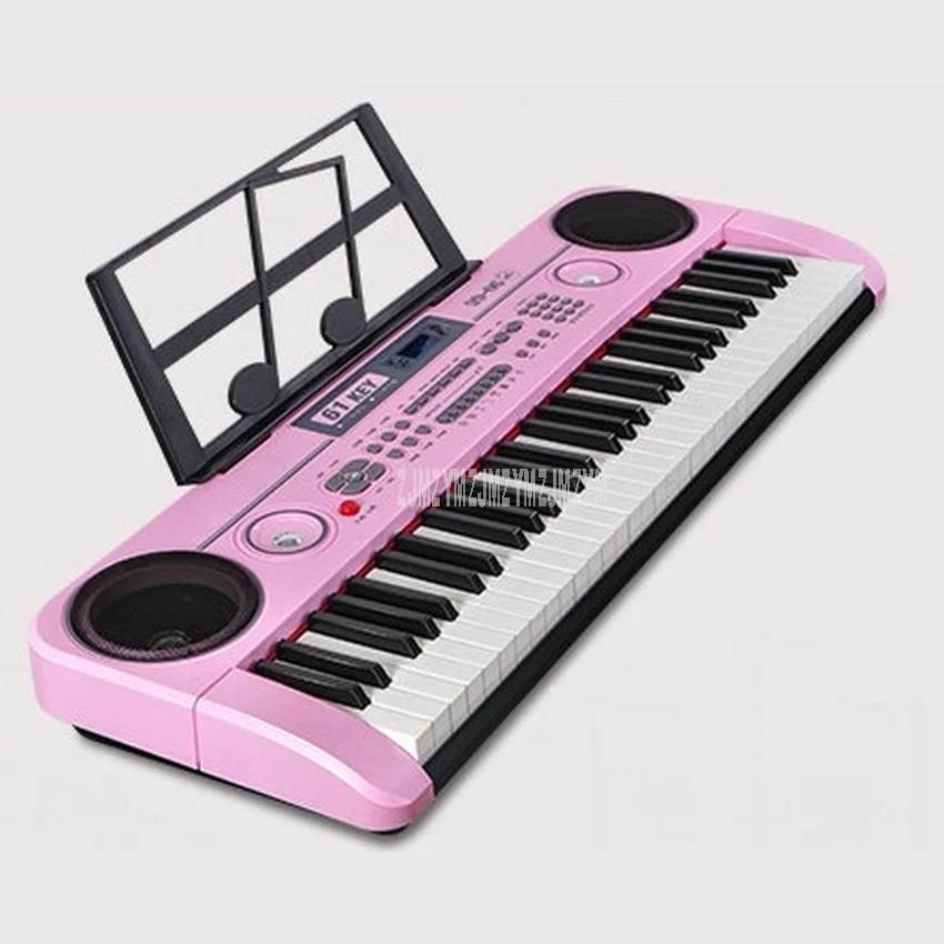 Kids 61 Keys Multi-functional Electrical Keyboard Piano Toy with Microphone Musical Instrument Developmental Educational Toy