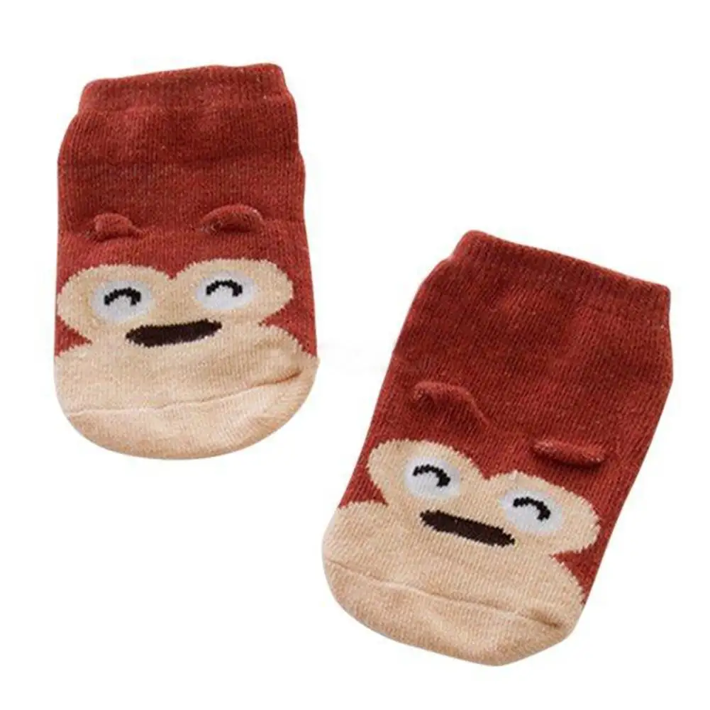 Calcetines de algod&oacute;n antideslizantes para ni&ntilde;os, ni&ntilde;as y beb&eacute;s peque&ntilde;os, tobilleros con dibujos de animales-3