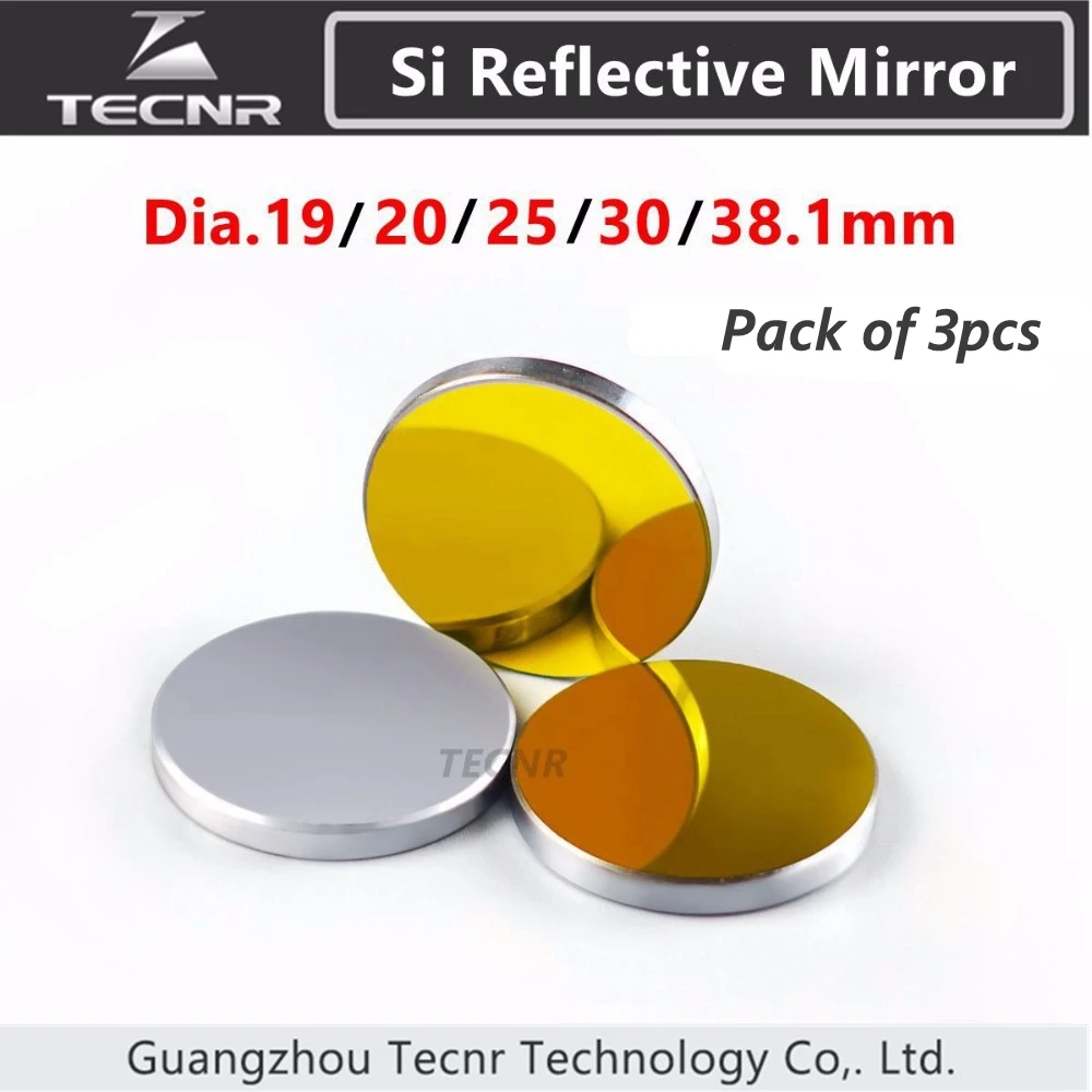 Зеркало лазерное диаметром 19 20 25 30 38 1 мм 3 шт.|mirror laser 25mm|diadia dia |