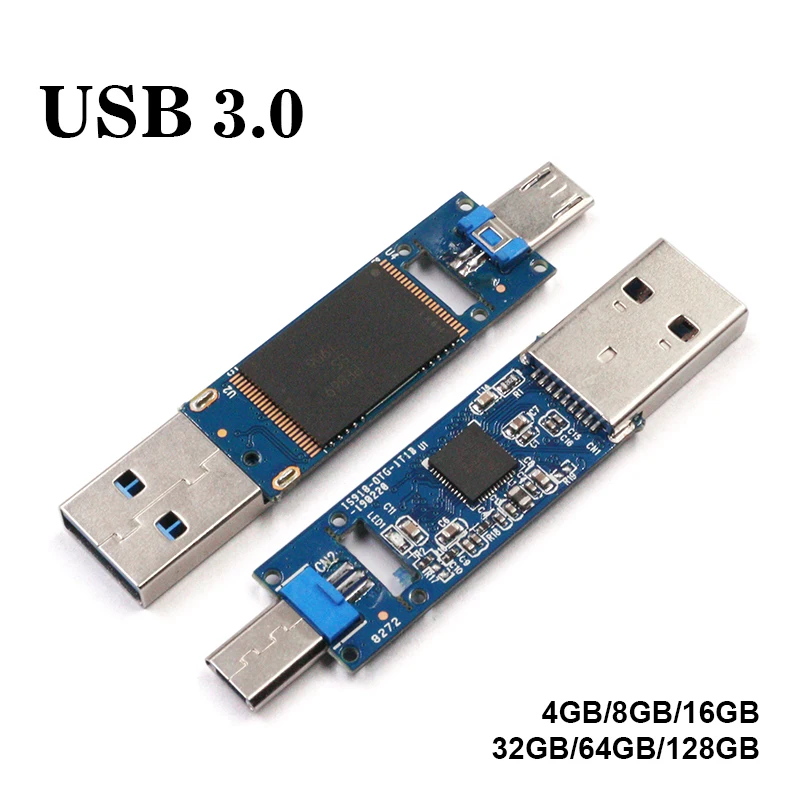 Флеш-накопитель OTG USB объемом 64 ГБ, карта памяти 8 ГБ, 4 ГБ для телефона, флешка 16 ГБ, металлический U-диск, OTG Флешка 32 Гб