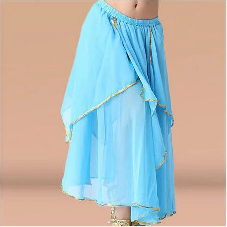 Костюмы для танца живота старший сексуальный шифон золото сторона танец юбка