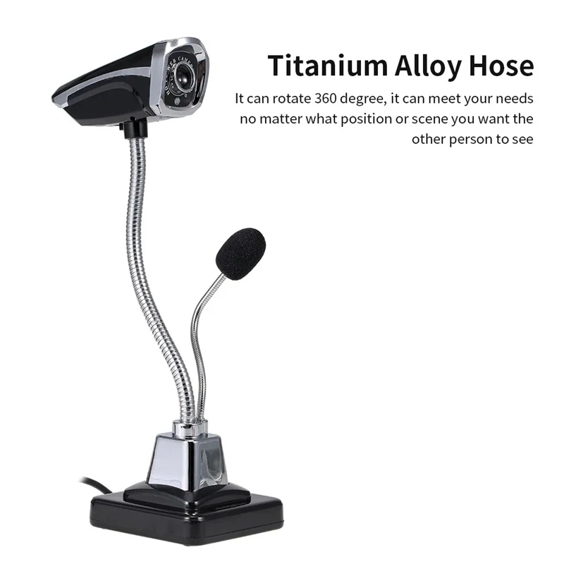 Web Camera USB PC Webcam with Microphone for Live Streaming Online Chat Video Support Windows Flexible Gooseneck LED Ligh | Компьютеры и