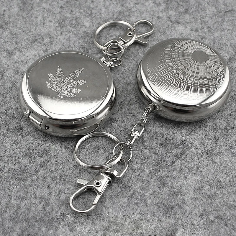 Мини пепельница для сигарет из нержавеющей стали переносная карманная с