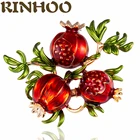 RINHOO красные Эмалевые Броши с гранатом для женщин сплав фрукты Повседневная свадебная брошь булавки подарки