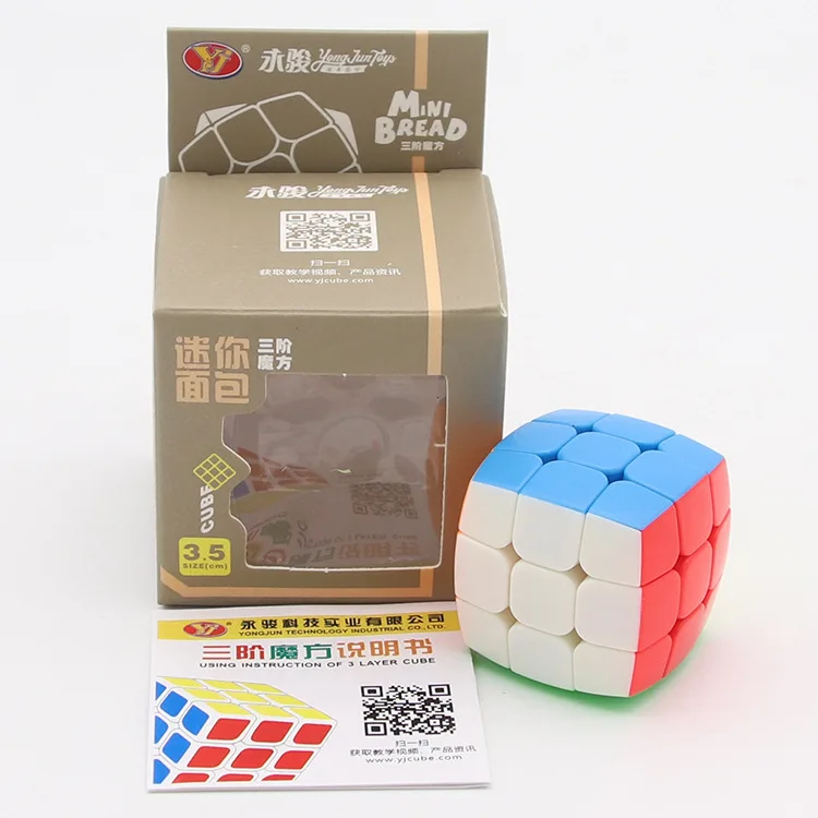 YJ yongjun мини брелок хлеб 3x3x3 магический куб скоростная головоломка Обучающие