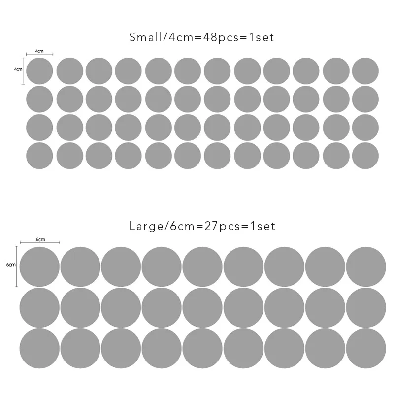 3 комплекта многоразмерные комбинации настенные наклейки в горошек для детской