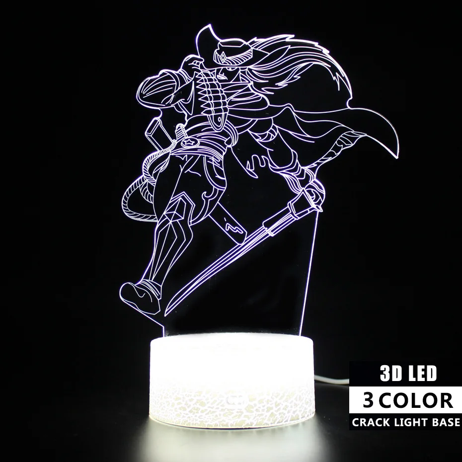 League Legend Yasuo figure Lamp Remote Control Sleep Light Party Decoration 3d Table Kids Nightlight Projection | Игрушки и хобби