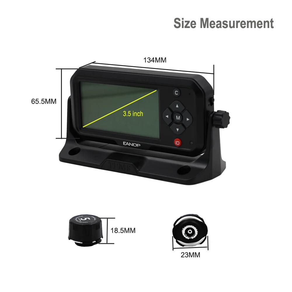 EANOP TPMS 8/14 колеса ЖК-дисплей Система контроля давления в шинах DIY Грузовик TPMS для автомобилей, автобусов, прицепов