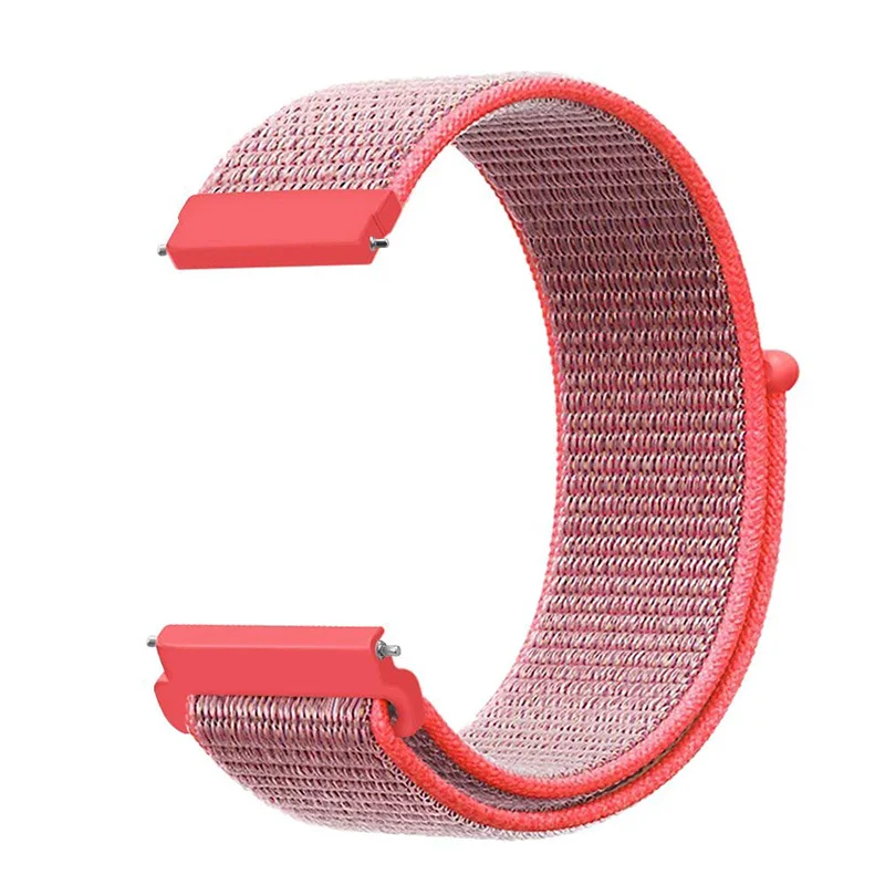 Hot Pink 20 мм 22 мм часы нейлоновый ремешок для Huami Amazfit BipSport петля ремешок для Huami Amazfit GtR 47 мм 42 мм ремешок/Stratos/Pace - Цвет ремешка: Hot Pink