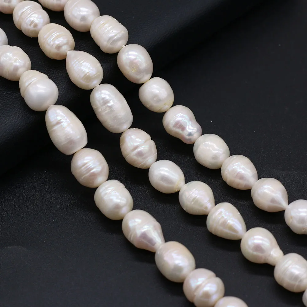 

100%Natural Freshwater Pearl Rice Beads Spacer Loose Pearls For Jewelry Making DIY Charm Bracelet Necklace Accessories 12-13mm