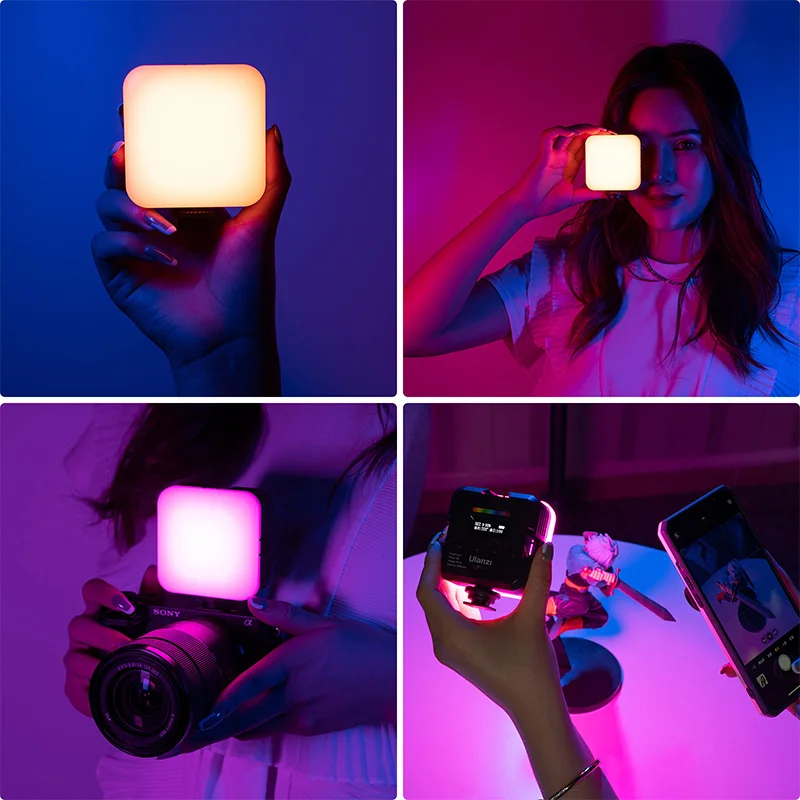 

Ulanzi VL61 RGB Video Light Full Color 2500K-9000K Portable LED Fill Light Cold Shoe 2000mAh Mini Live Camera Light VL49 Updated