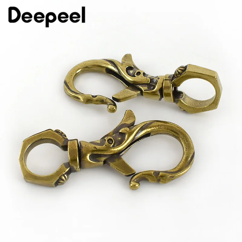 Пряжки для ключей из чистой латуни поворотные 2/5 шт. | Багаж и сумки