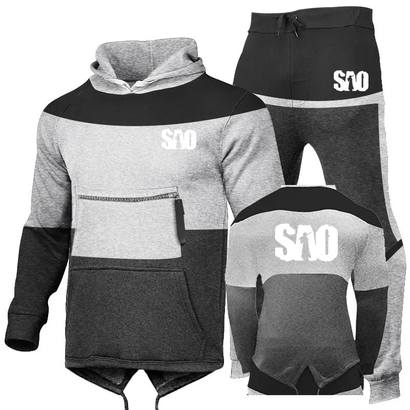 

Casual Trend Men suits SAO Sword Art Online Printing Spring Autumn High Quality Cotton Men's sweatshirt + sweatpants 2-piece set