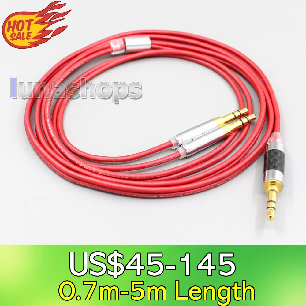 

LN006997 2.5mm 4.4mm XLR 3.5mm 99% Pure PCOCC Earphone Cable For Focal Clear Elear Elex Elegia Stellia Headset Earphone