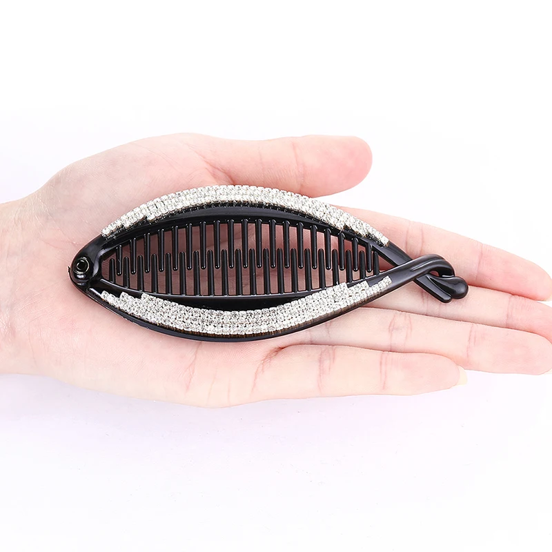 Женские заколки-когти в форме рыбы стразы модные заколки для волос