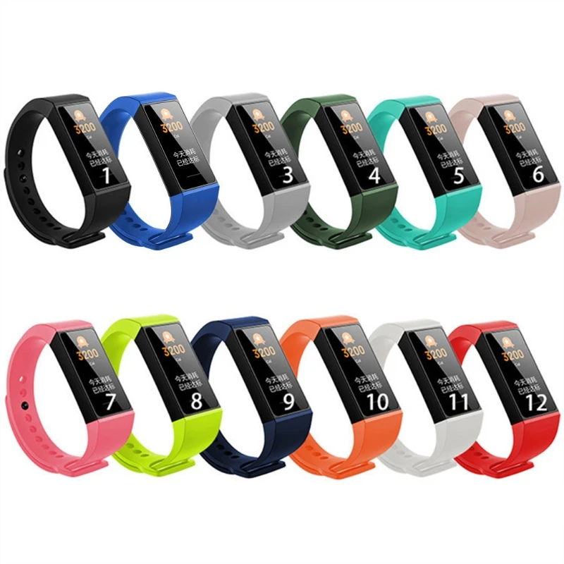 

Цветной яркий спортивный сменный силиконовый ремешок для наручных часов, ремешок для Redmi Band, браслет для умных часов, цветной сенсорный экра...